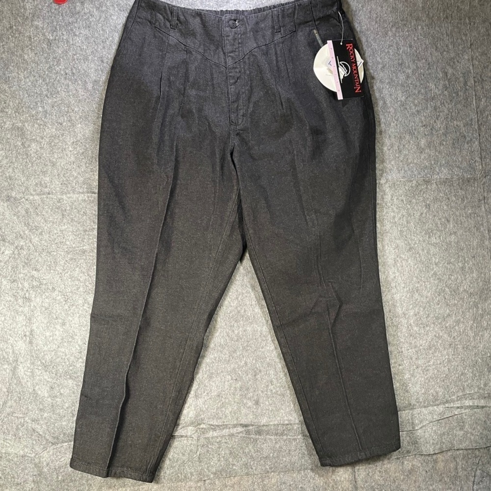 Rocky Mountain Bareback Jeans 24W (38x28) Black High Waist NWT 100% Cotton Denim